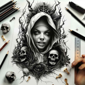 other-dark tattoo design ideas dynamic shapes blackwork meaning endurance
