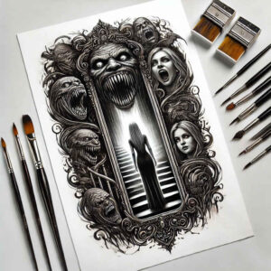 other-dark tattoo design ideas bold outline chilling shows endurance