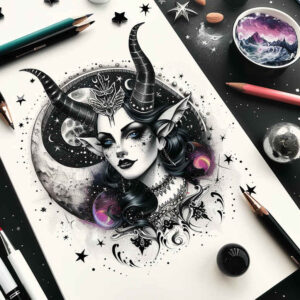 other-dark tattoo design ideas decorative elements cursed for back of neck