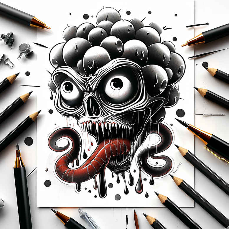 other-dark tattoo design ideas Surrealism altered reality dark for inner arm