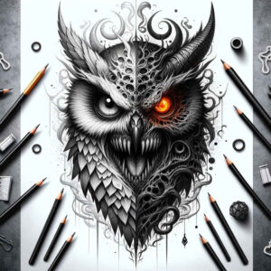 other-dark tattoo design ideas expressive lines dark for side torso