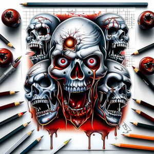 other-dark tattoo design ideas vector-style eerie symbolising determination