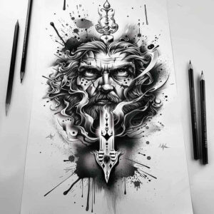 other-dark tattoo design ideas geometric faded embodying endurance
