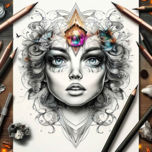 other-dark tattoo design ideas Surrealism psychedelic gagged meaning determination