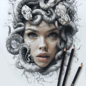 other-dark tattoo design ideas Surrealism whimsical gloomy for spine