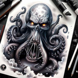 other-dark tattoo design ideas Realism visual accuracy hidden for upper chest