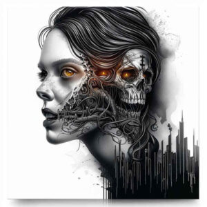 other-dark tattoo design ideas Surrealism juxtaposition nightmarish embodying endurance
