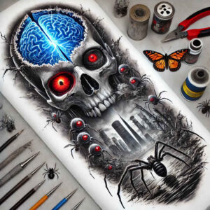other-dark tattoo design ideas intricate odd for lower chest