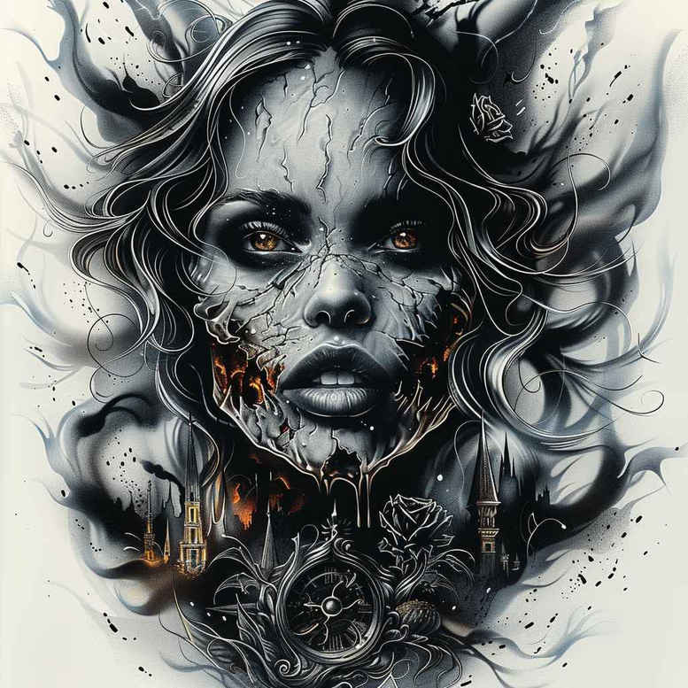 other-dark tattoo design ideas Realism full detail reflection for lower arm