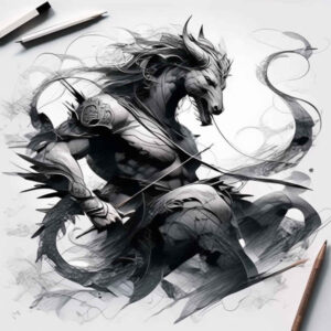 other-dark tattoo design ideas Surrealism ethereal torment stands for strength