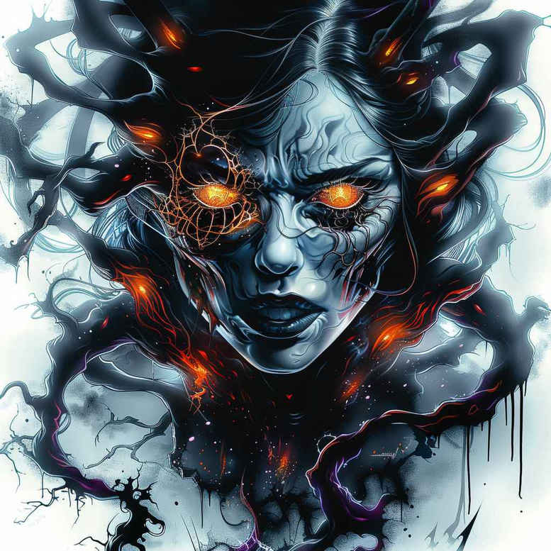 other-dark tattoo design ideas bold color twisted for inner arm