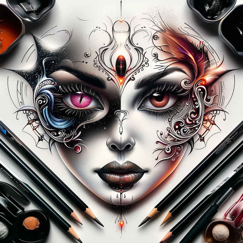 other-dark tattoo design ideas dynamic composition twisted for shoulder