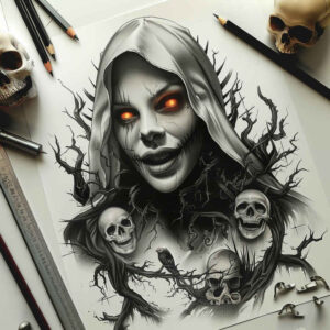 other-dark tattoo design ideas textured shading unsettling shows strength