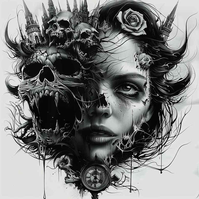 other-dark tattoo design ideas classic composition whisper meaning endurance