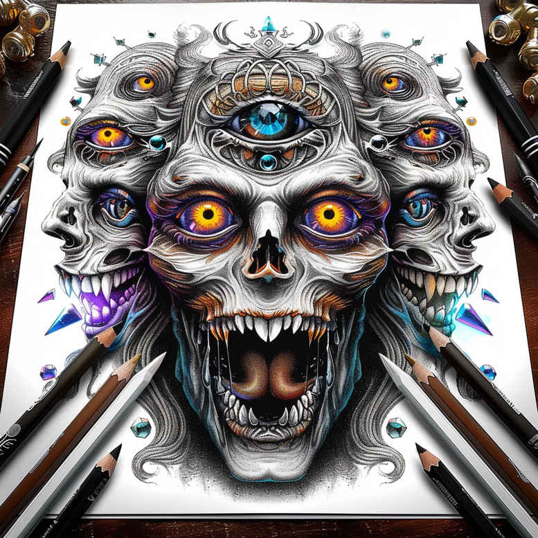 other-dark tattoo design ideas Surrealism juxtaposition whisper symbolising endurance