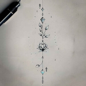 delicate-abstract-patterns – tattoo design ideas free ai generated – soft-curve – for-thigh – Gallery: other-delicate-inkby-ai