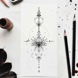 delicate-abstract-patterns – tattoo design ideas free ai generated – uncluttered – for-ankle – Gallery: other-delicate-inkby-ai