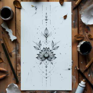 delicate-abstract-patterns – tattoo design ideas free ai generated – unembellished – for-lower-chest – Gallery: other-delicate-inkby-ai
