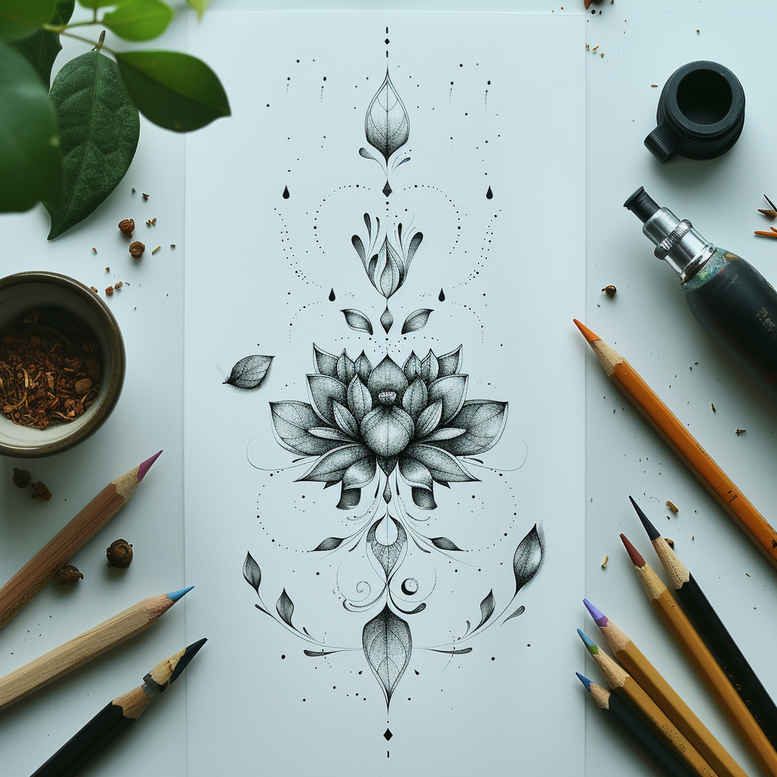 delicate-compositions – tattoo design ideas free ai generated – clean-shape – for-upper-shoulder – Gallery: other-delicate-inkby-ai