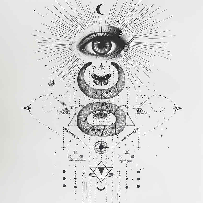 delicate-contour – tattoo design ideas free ai generated – elegant – for-temple – Gallery: other-delicate-inkby-ai