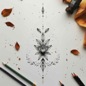 delicate-contour – tattoo design ideas free ai generated – fine-dot – for-neck – Gallery: other-delicate-inkby-ai