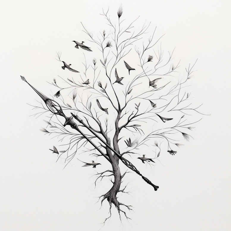delicate-contour – tattoo design ideas free ai generated – silent – for-side – Gallery: other-delicate-inkby-ai
