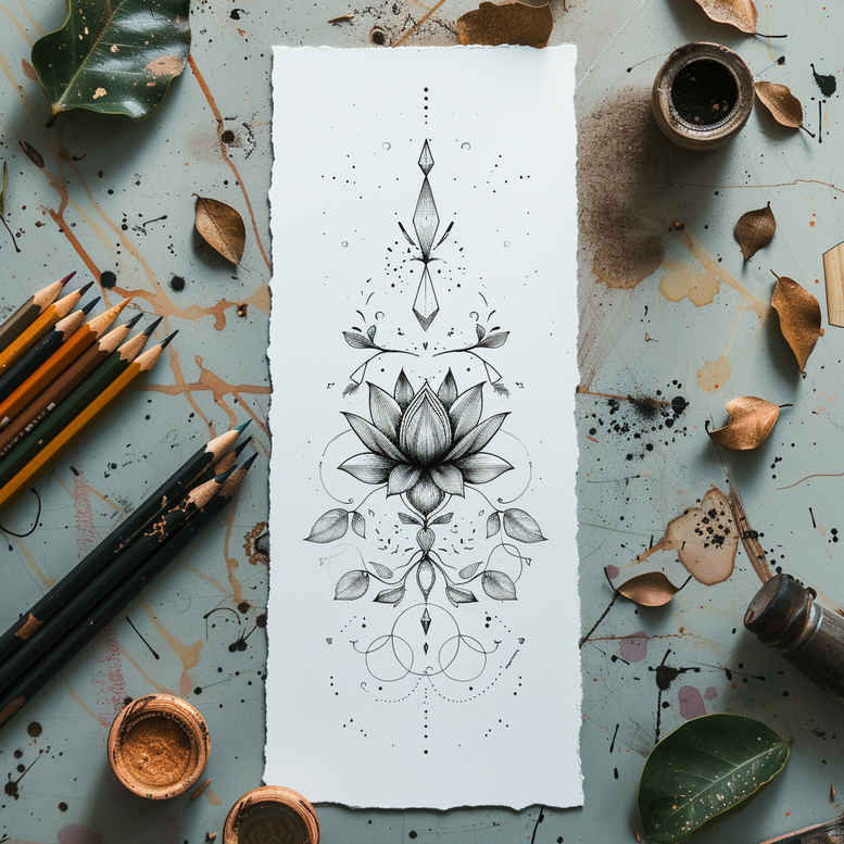 delicate-contour – tattoo design ideas free ai generated – simple-dot – for-ribs – Gallery: other-delicate-inkby-ai