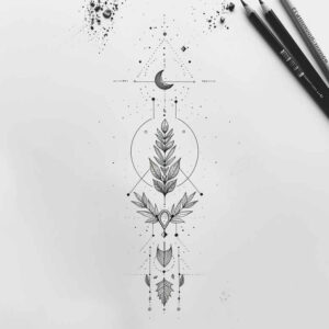 delicate-contour – tattoo design ideas free ai generated – slender – for-upper-shoulder – Gallery: other-delicate-inkby-ai