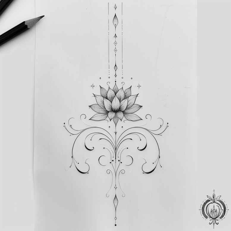 delicate-minimalist-tattoos-for-men – tattoo design ideas free ai generated – crisp-outline – for-upper-back – Gallery: other-delicate-inkby-ai