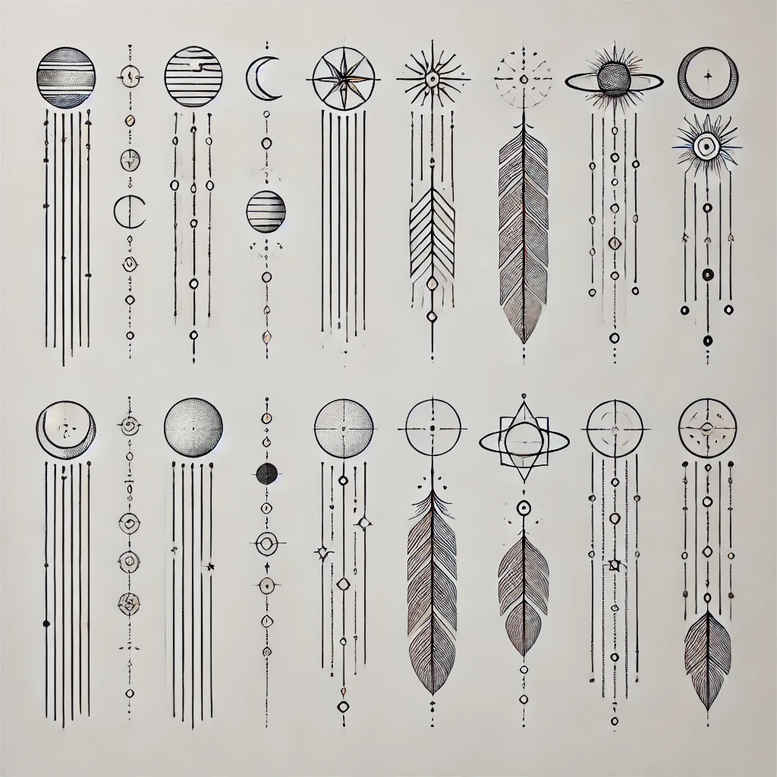 delicate-minimalist-tattoos-for-men – tattoo design ideas free ai generated – micro-design – for-behind-ear – Gallery: other-delicate-inkby-ai
