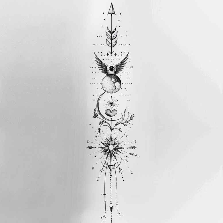 delicate-minimalist-tattoos-for-men – tattoo design ideas free ai generated – negative-space – for-shoulder-blade – Gallery: other-delicate-inkby-ai