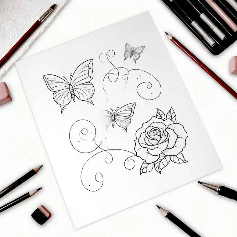 delicate-mystical-motifs – tattoo design ideas free ai generated – elemental – for-toe – Gallery: other-delicate-inkby-ai