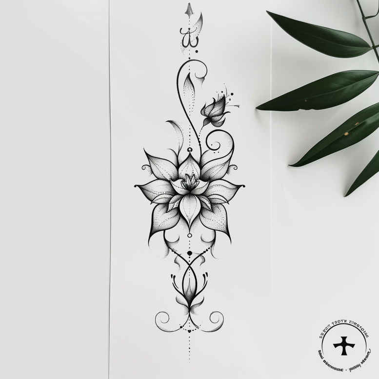 delicate-mystical-motifs – tattoo design ideas free ai generated – gentle – for-toe – Gallery: other-delicate-inkby-ai