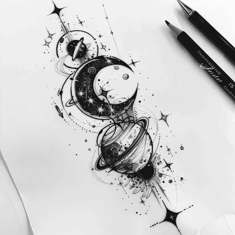 delicate-mystical-motifs – tattoo design ideas free ai generated – pure-shape – for-sternum – Gallery: other-delicate-inkby-ai