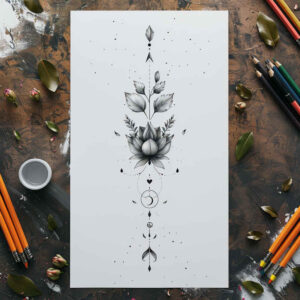 delicate-ornaments – tattoo design ideas free ai generated – monochrome – for-palm – Gallery: other-delicate-inkby-ai