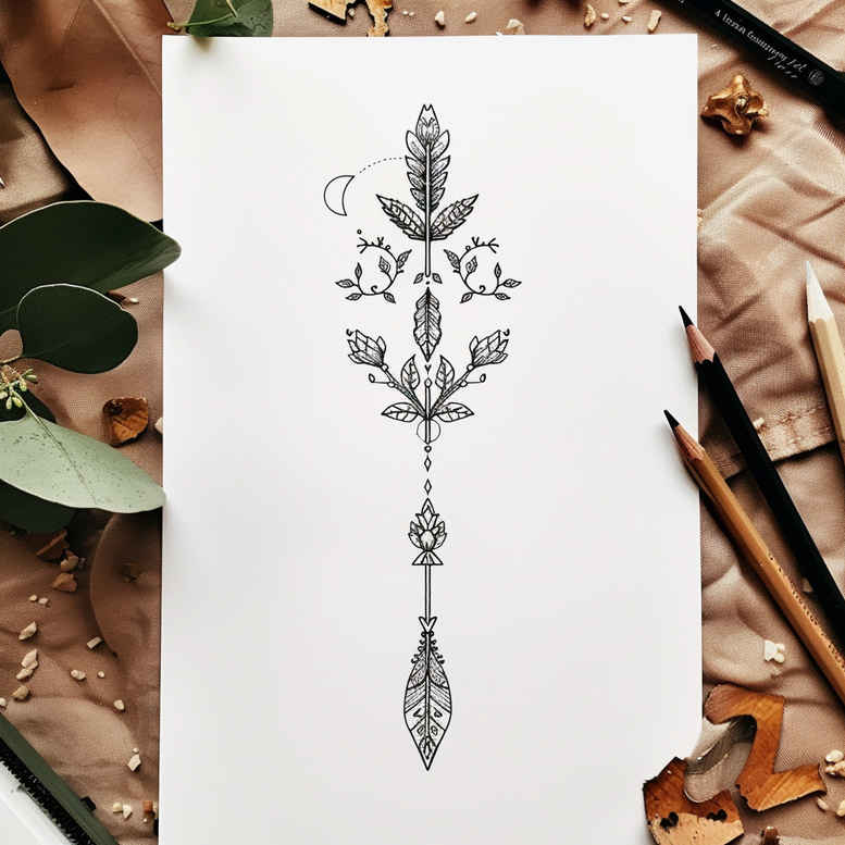 delicate-ornaments – tattoo design ideas free ai generated – unembellished – for-lower-arm – Gallery: other-delicate-inkby-ai