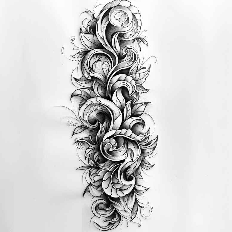 delicate-plant-patterns – tattoo design ideas free ai generated – clean-shape – for-wrist – Gallery: other-delicate-inkby-ai