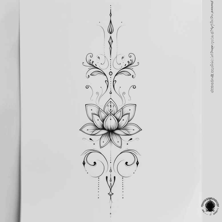 delicate-plant-patterns – tattoo design ideas free ai generated – clean-stroke – for-upper-chest – Gallery: other-delicate-inkby-ai
