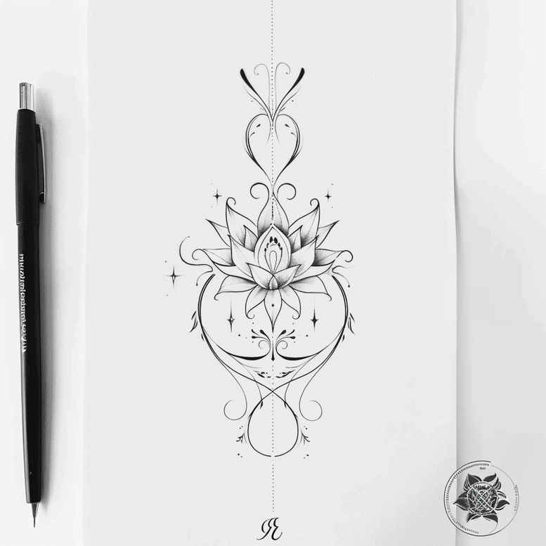 detailed-tattoos – tattoo design ideas free ai generated – crisp-outline – for-shoulder-blade – Gallery: other-delicate-inkby-ai