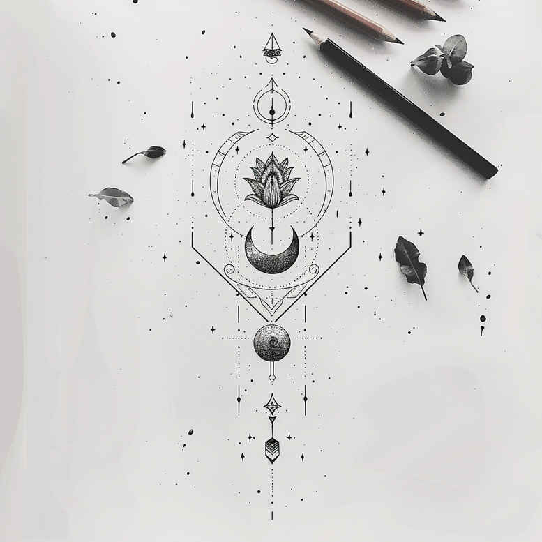 droplet-tattoos – tattoo design ideas free ai generated – modest – for-abdomen – Gallery: other-delicate-inkby-ai