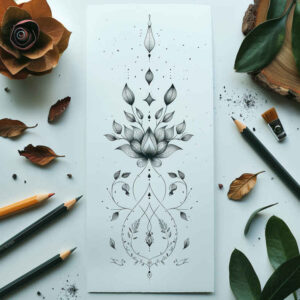 droplet-tattoos – tattoo design ideas free ai generated – negative-space – for-knee – Gallery: other-delicate-inkby-ai