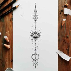 feather-tattoos – tattoo design ideas free ai generated – fine-dot – for-upper-back – Gallery: other-delicate-inkby-ai