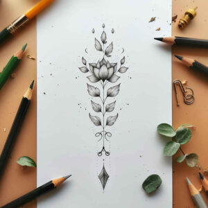 feminine-tattoos – tattoo design ideas free ai generated – minimalist – for-upper-thigh – Gallery: other-delicate-inkby-ai