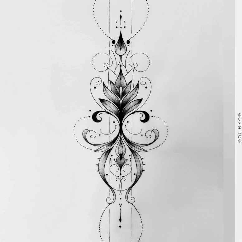 feminine-tattoos – tattoo design ideas free ai generated – negative-space – for-abdomen – Gallery: other-delicate-inkby-ai
