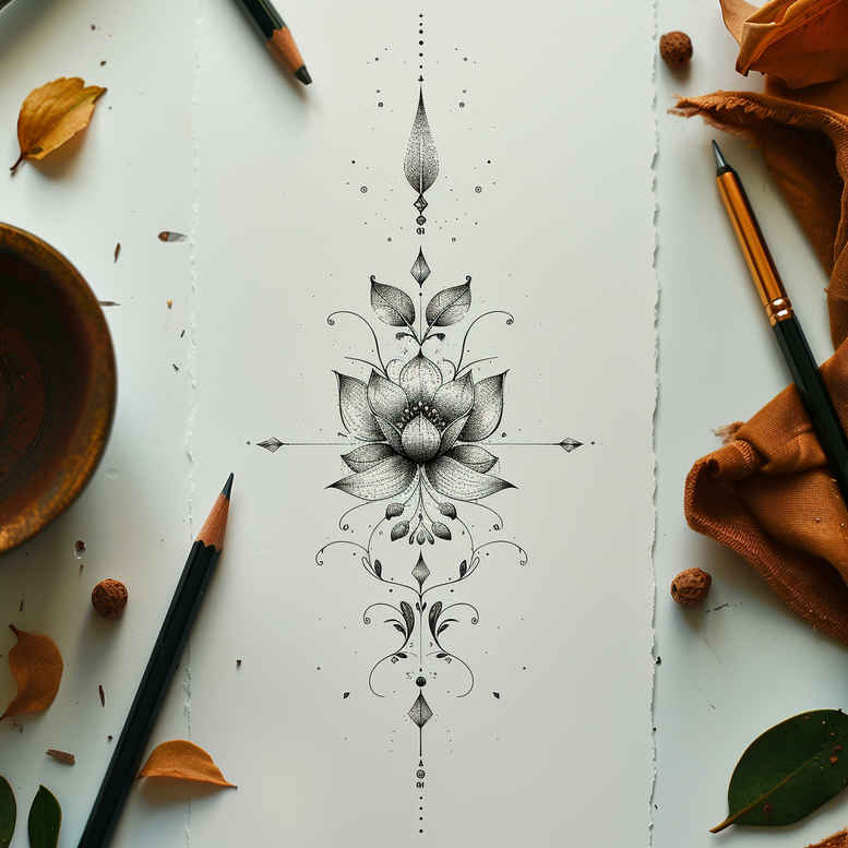 fine-details – tattoo design ideas free ai generated – micro-line – for-lower-arm – Gallery: other-delicate-inkby-ai