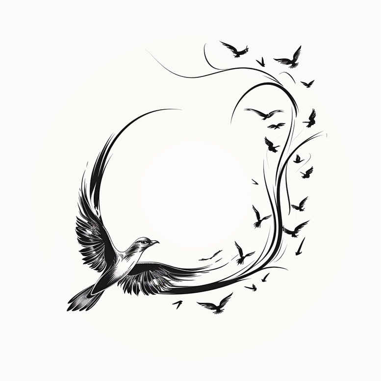 fine-details – tattoo design ideas free ai generated – pure-outline – for-back – Gallery: other-delicate-inkby-ai