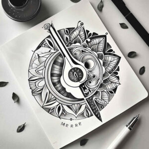 fine-details – tattoo design ideas free ai generated – soft-curve – for-upper-back – Gallery: other-delicate-inkby-ai