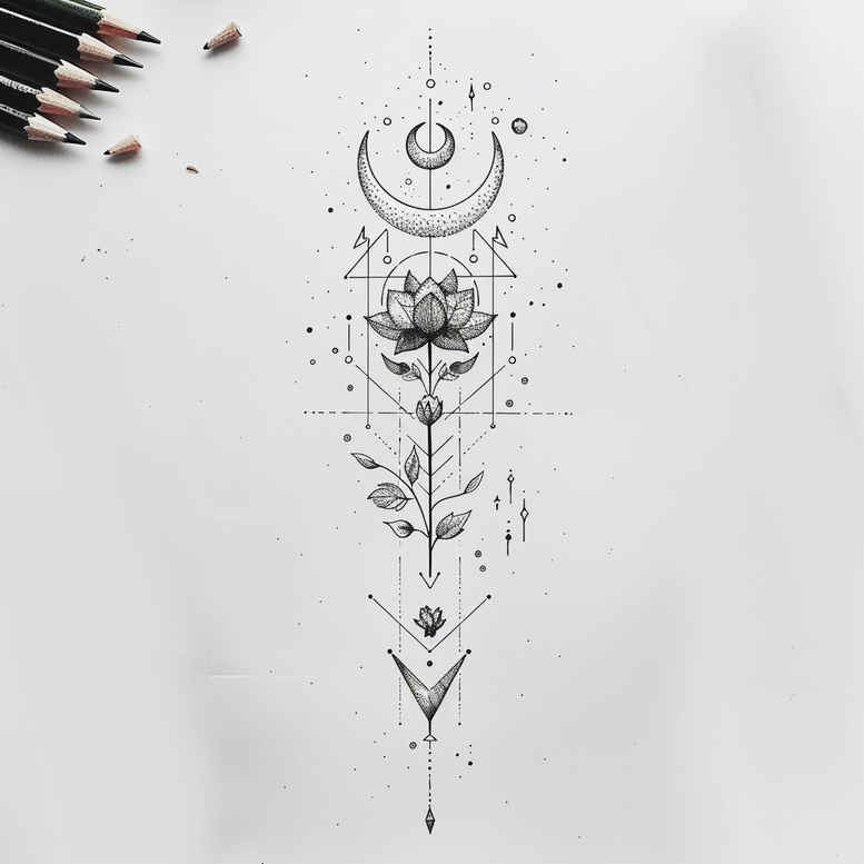 fine-line-detailed-tattoos – tattoo design ideas free ai generated – essential-lines – for-shoulder-blade – Gallery: other-delicate-inkby-ai