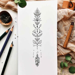 fine-line-detailed-tattoos – tattoo design ideas free ai generated – iconic – for-lower-thigh – Gallery: other-delicate-inkby-ai