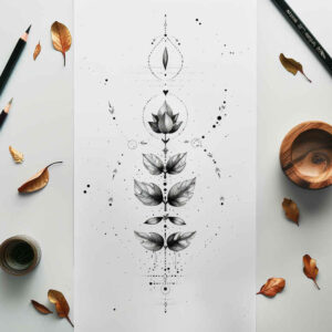 fine-line-detailed-tattoos – tattoo design ideas free ai generated – nonintrusive – for-lower-leg – Gallery: other-delicate-inkby-ai